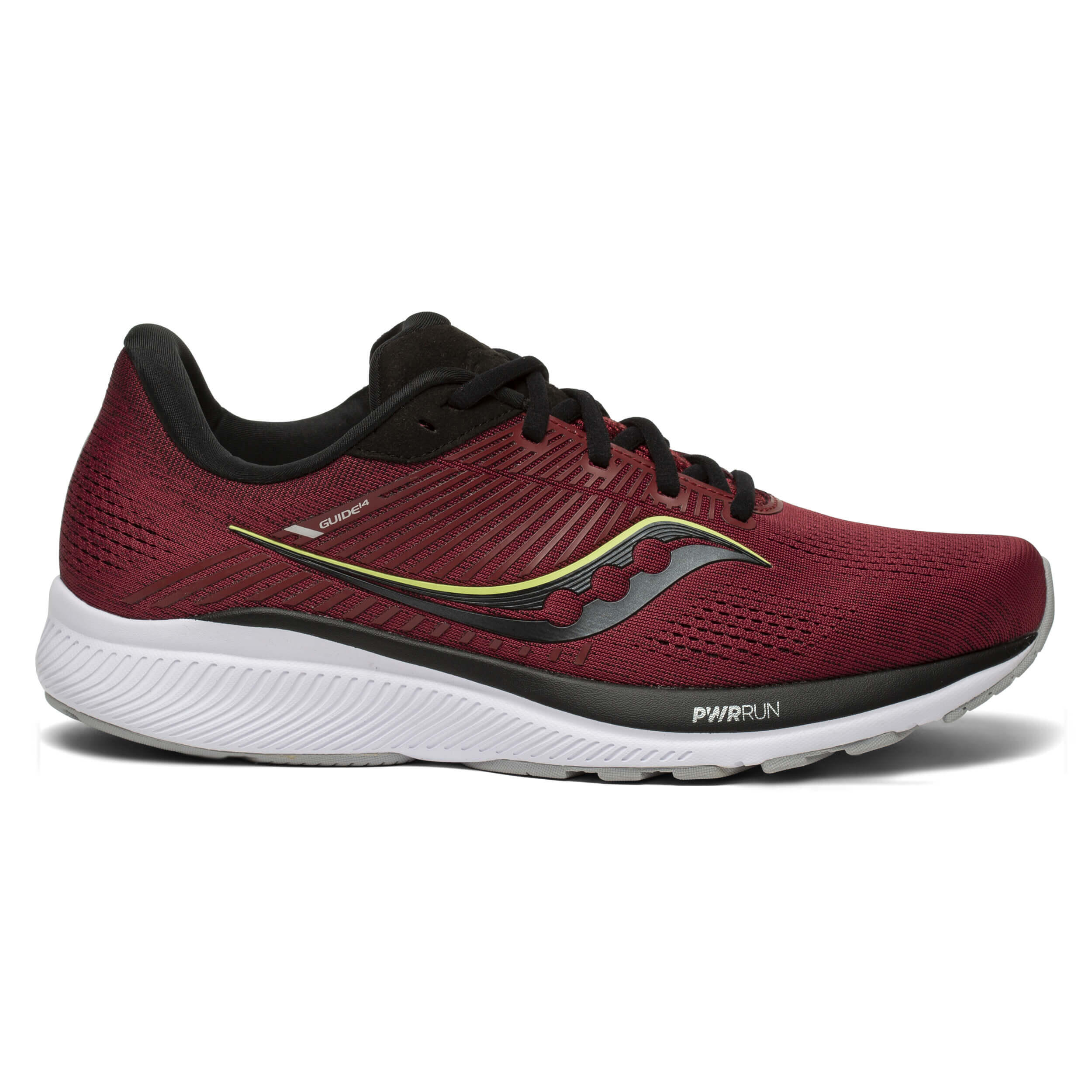 Saucony Guide 14 Mens Shoe  Mulberry/Lime 1/5