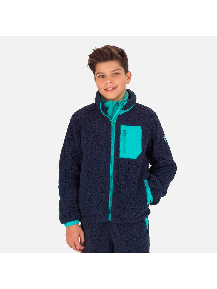 Bluza narciarska/na sanki dla dzieci Rossignol Junior Fleece granatowa
