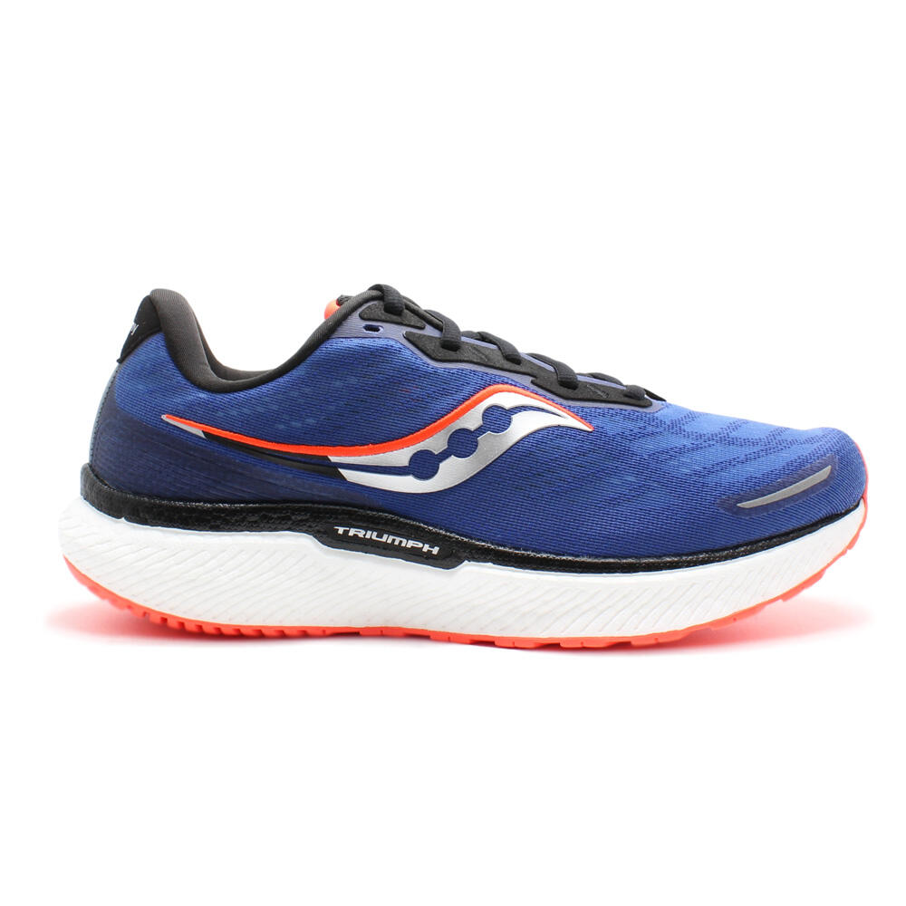 Saucony Mens Triumph 19 Running Shoes Sapphire/Vizired 1/5