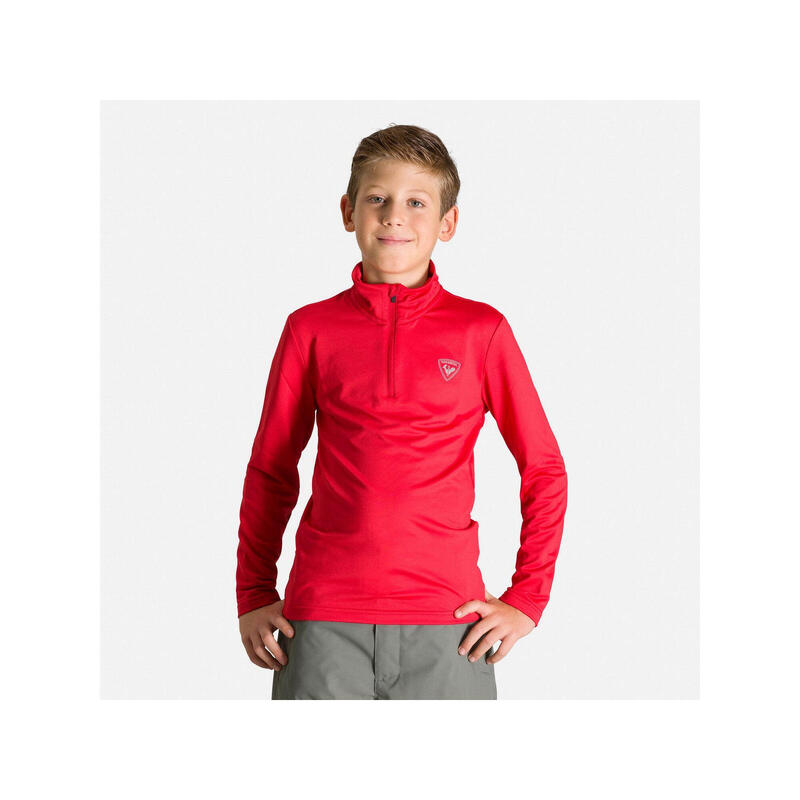 Bluza narciarska dla dzieci Rossignol Boy 1/2 Zip Warm Stretch czerwona