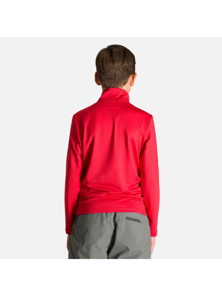 Bluza narciarska dla dzieci Rossignol Boy 1/2 Zip Warm Stretch czerwona