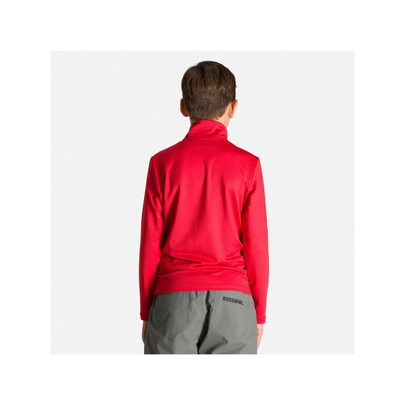 Bluza narciarska dla dzieci Rossignol Boy 1/2 Zip Warm Stretch czerwona
