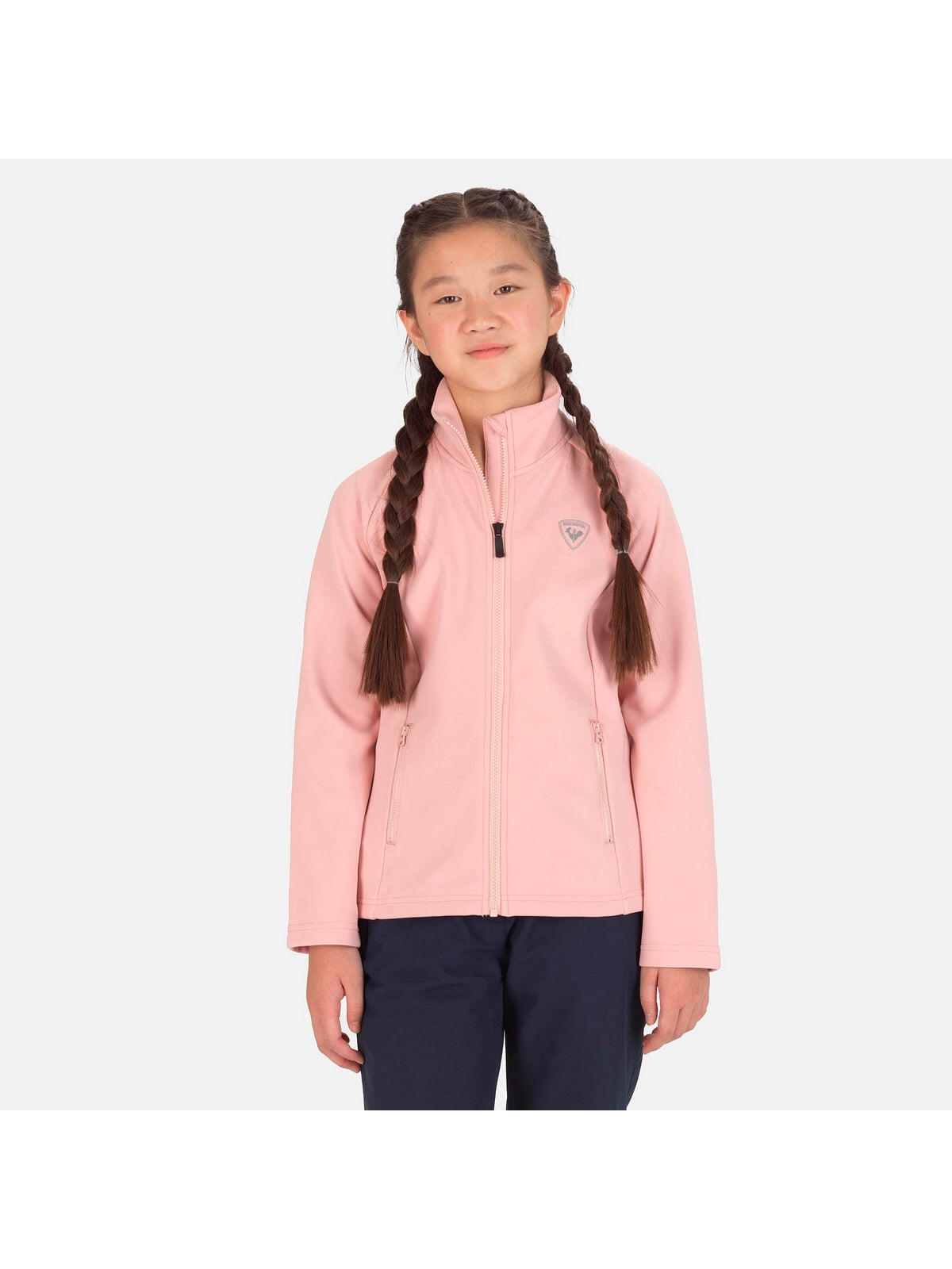 Bluza narciarska dla dzieci Rossignol Girl Fz Clim pudrowa 3/4