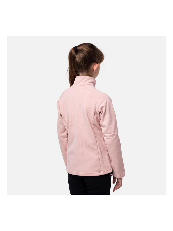 Bluza narciarska dla dzieci Rossignol Girl Fz Clim pudrowa