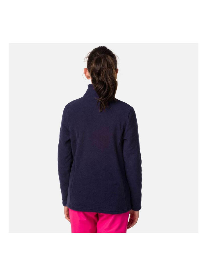 Polar narciarski dla dzieci Rossignol Girl 1/2 Zip Fleece granatowy