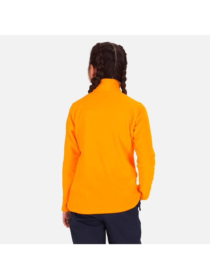 Polar narciarski dla dzieci Rossignol Girl 1/2 Zip Fleece pomarańczowy