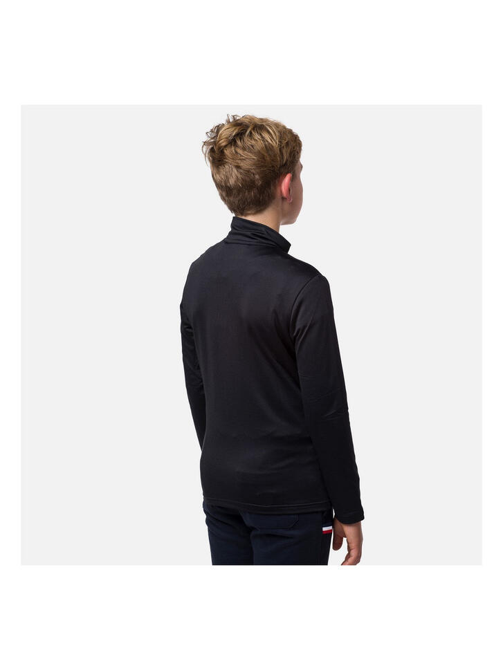 Bluza narciarska dla dzieci Rossignol Boy 1/2 Zip Warm Stretch czarna