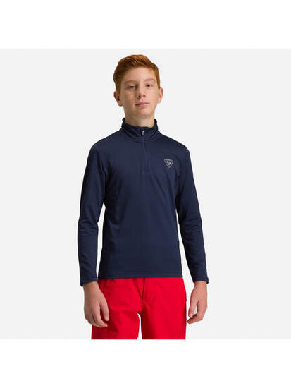 Bluza narciarska dla dzieci Rossignol Boy 1/2 Zip Warm Stretch granatowa