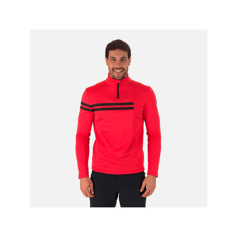 Koszulka narciarska męska Rossignol RESORT 1/2 Zip termiczna czerwona