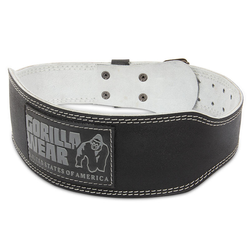 Gorilla Wear 4 Inch Padded Leather Lifting Belt Black/Gray