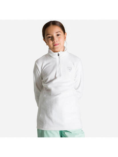Polar narciarski dla dzieci Rossignol Girl 1/2 Zip Fleece biały