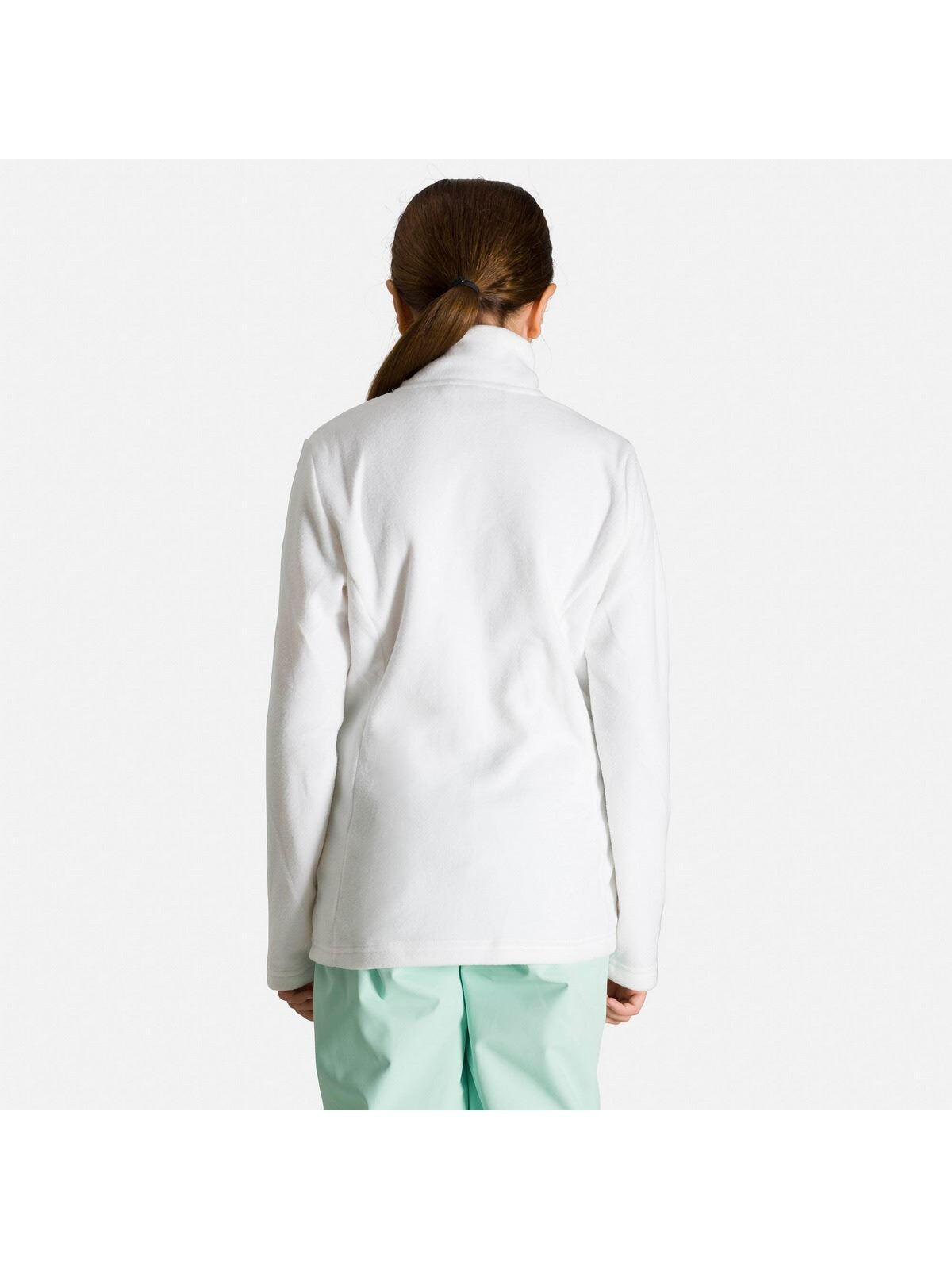 Polar narciarski dla dzieci Rossignol Girl 1/2 Zip Fleece biały 2/2