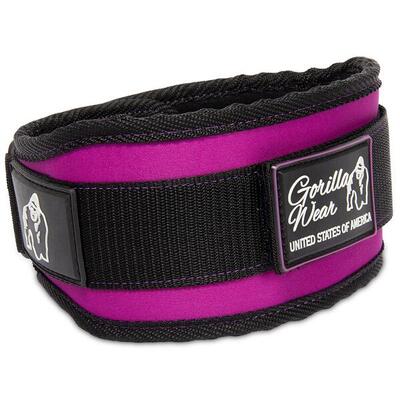 Gorilla wear 4 inch women's lifting belt black/purple