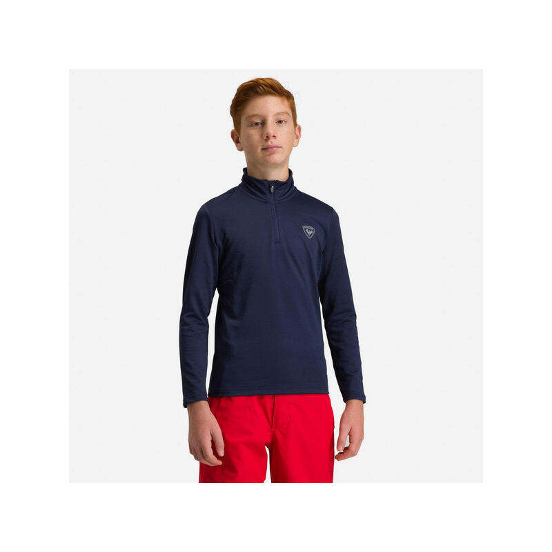 Bluza narciarska dla dzieci Rossignol Boy 1/2 Zip Warm Stretch granatowa