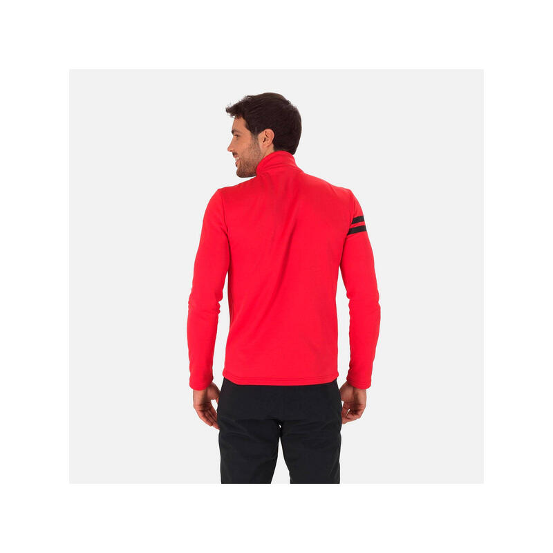 Koszulka narciarska męska Rossignol RESORT 1/2 Zip termiczna czerwona