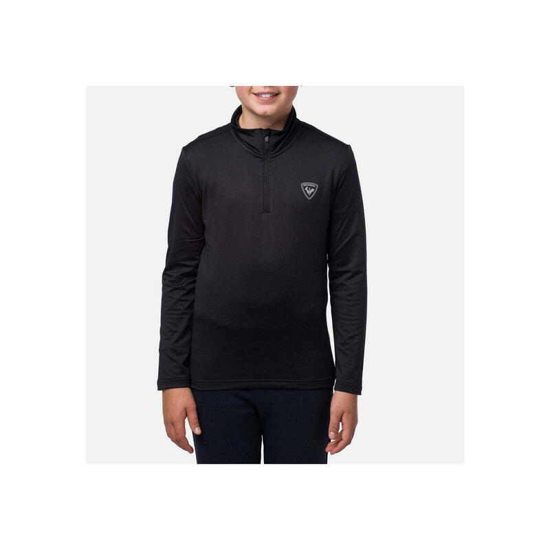 Bluza narciarska dla dzieci Rossignol Boy 1/2 Zip Warm Stretch czarna