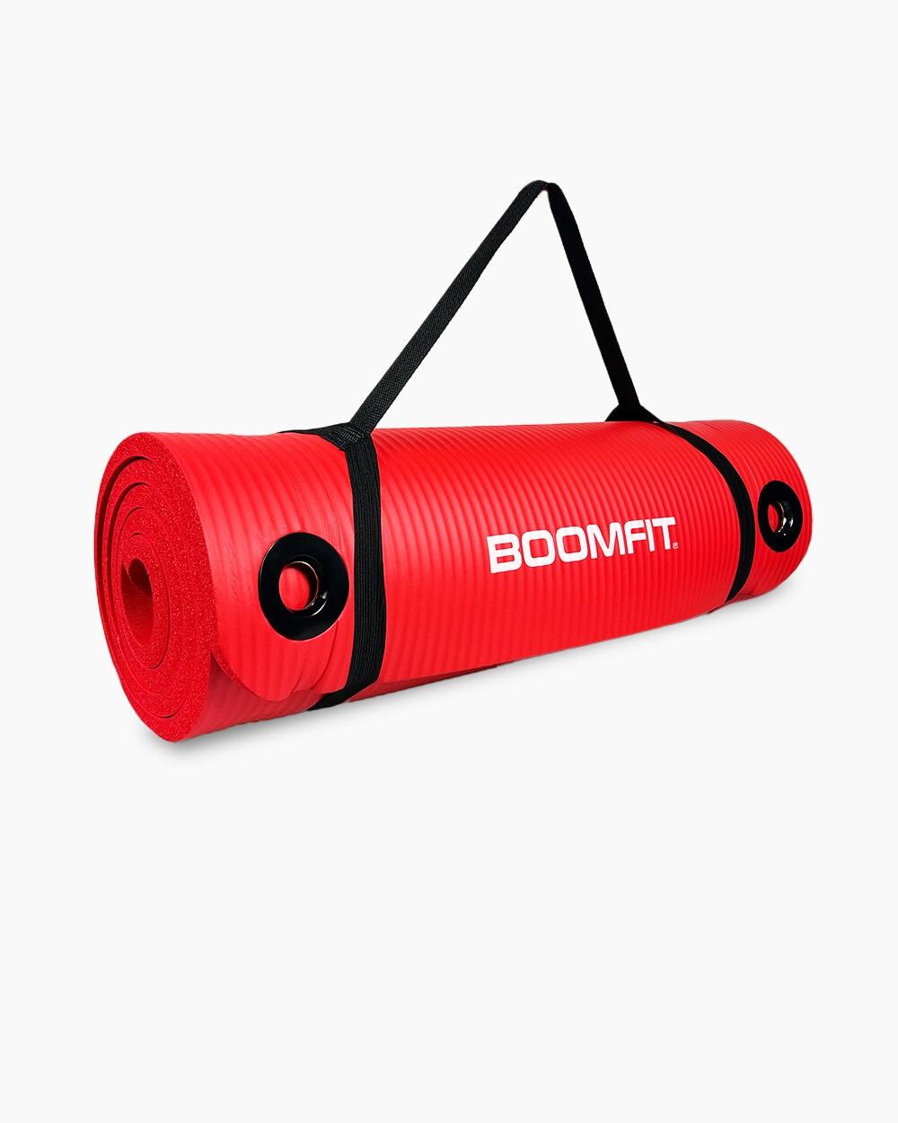 Коврик для пилатеса NBR 1,5 см красный BOOMFIT — фото 2