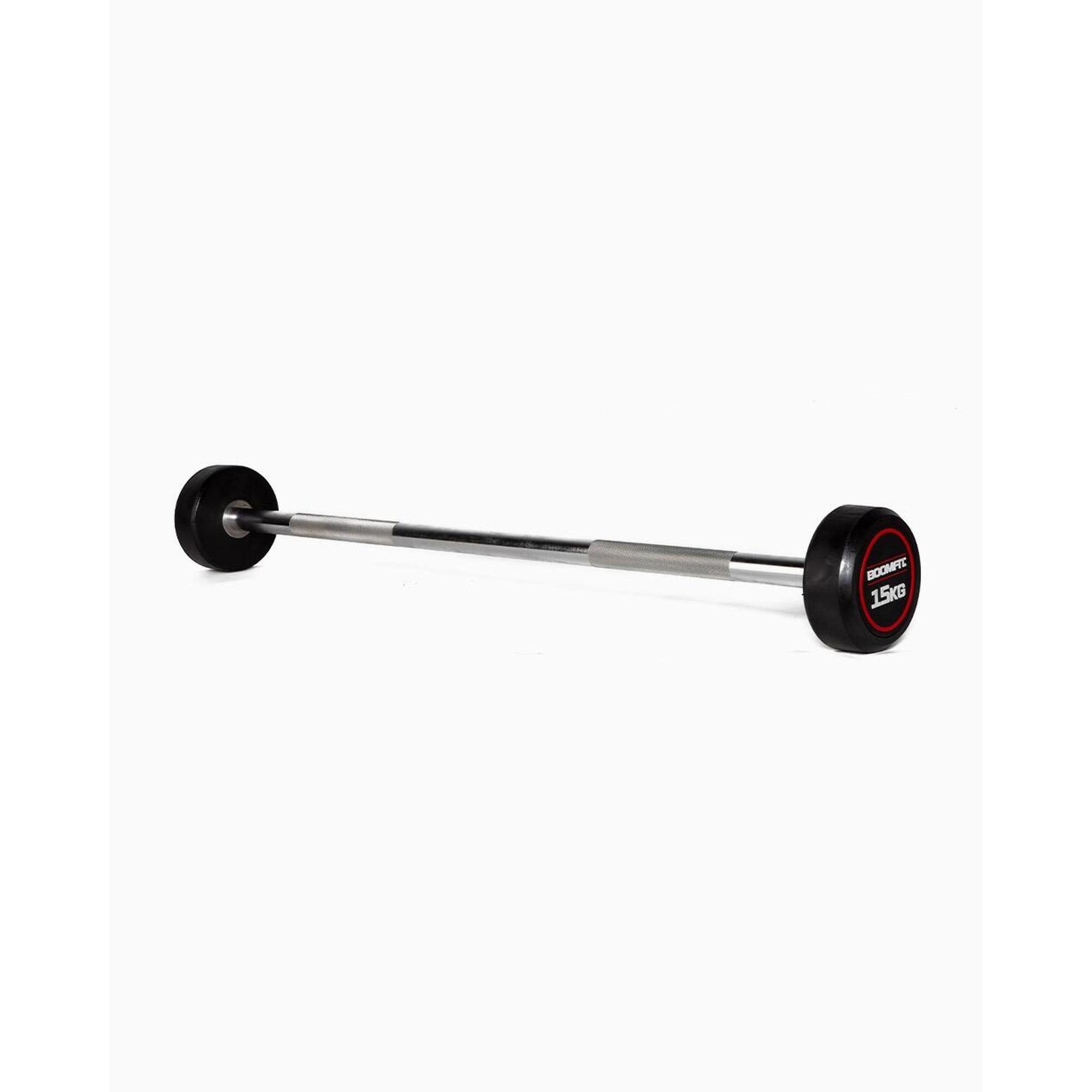 Boomfit - Barre De Poids Fixe 15kg - Boomfit - Barre De Musculation - Noir - Taille Unique - Decathlon