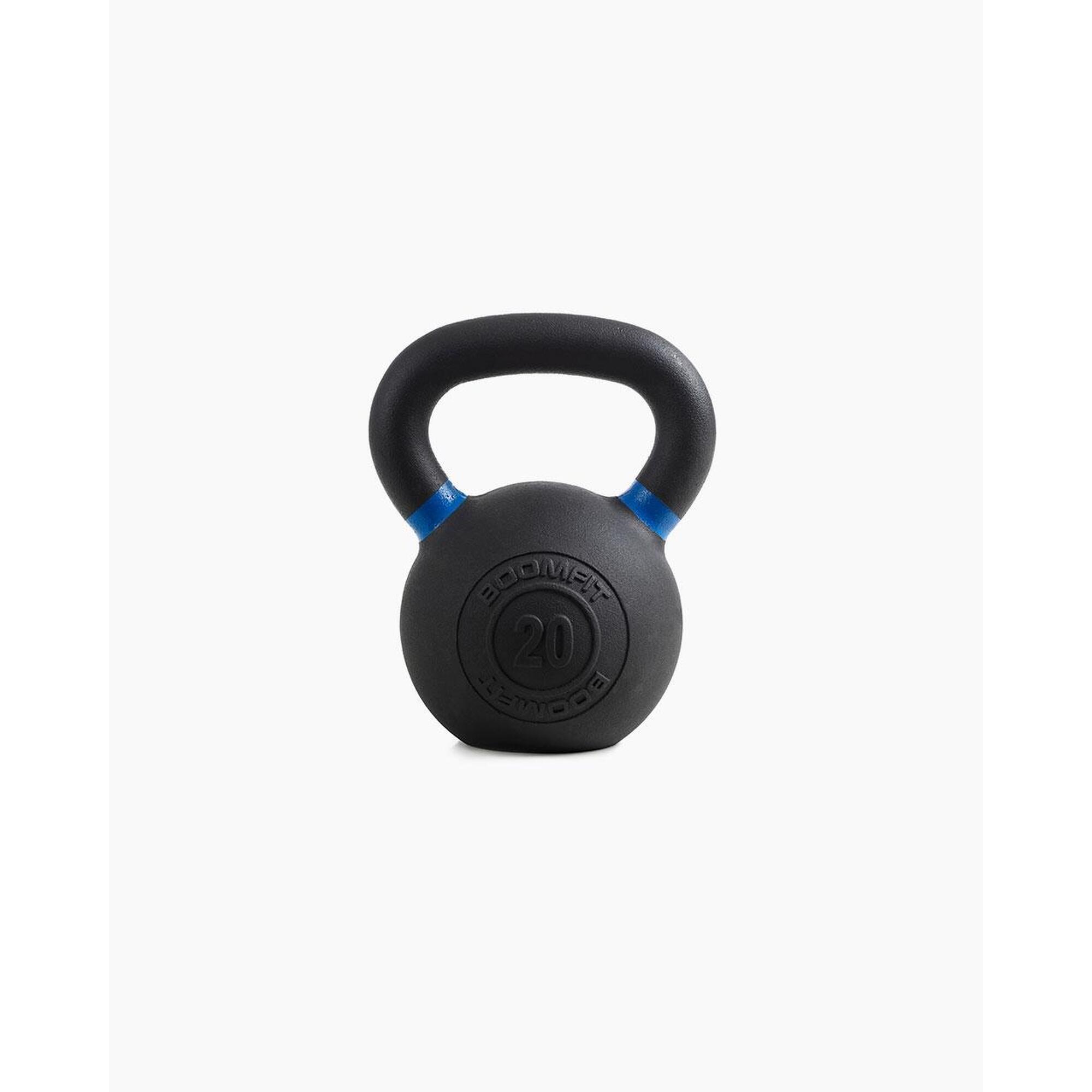 Boomfit - Kettlebell Cast Iron 20kg - Boomfit - Sac Lesté - Bleu - Decathlon