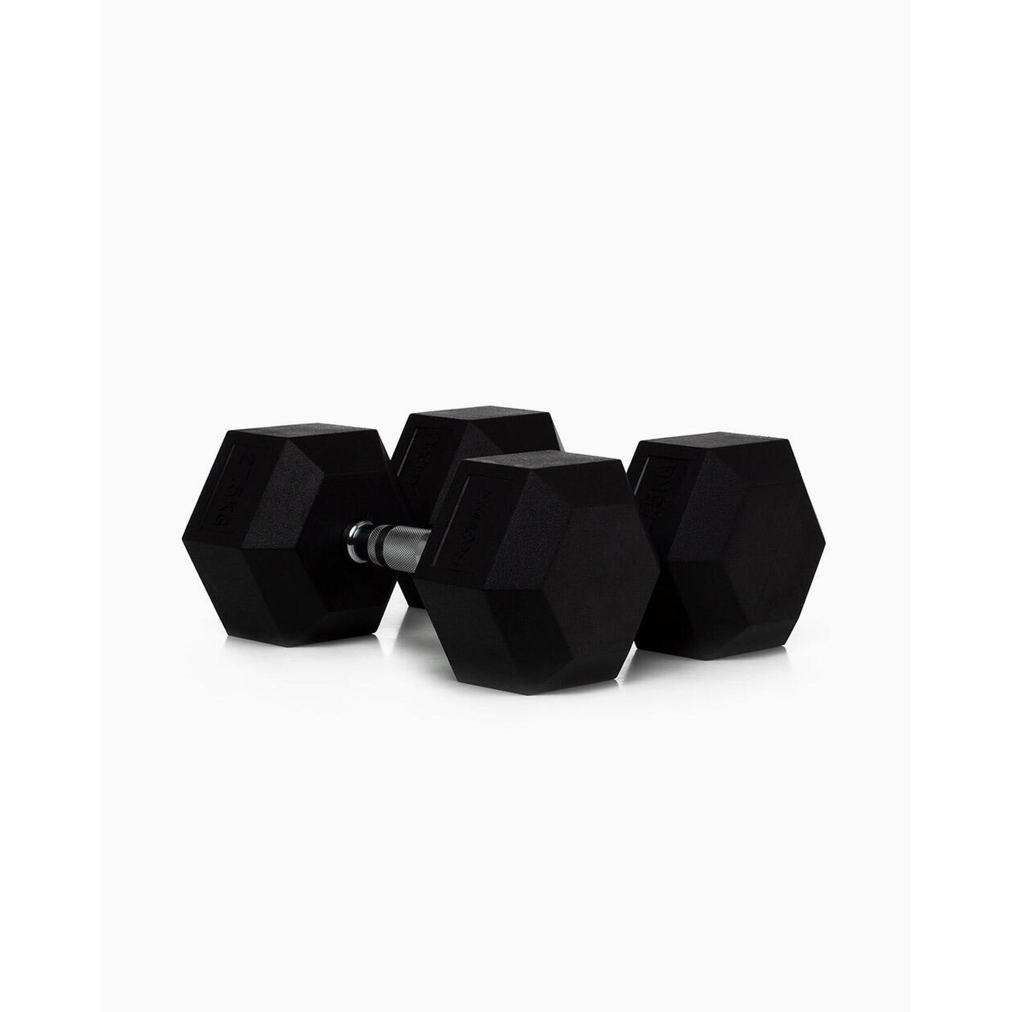 Halteres hexagonais 27,5kg (par) - boomfit