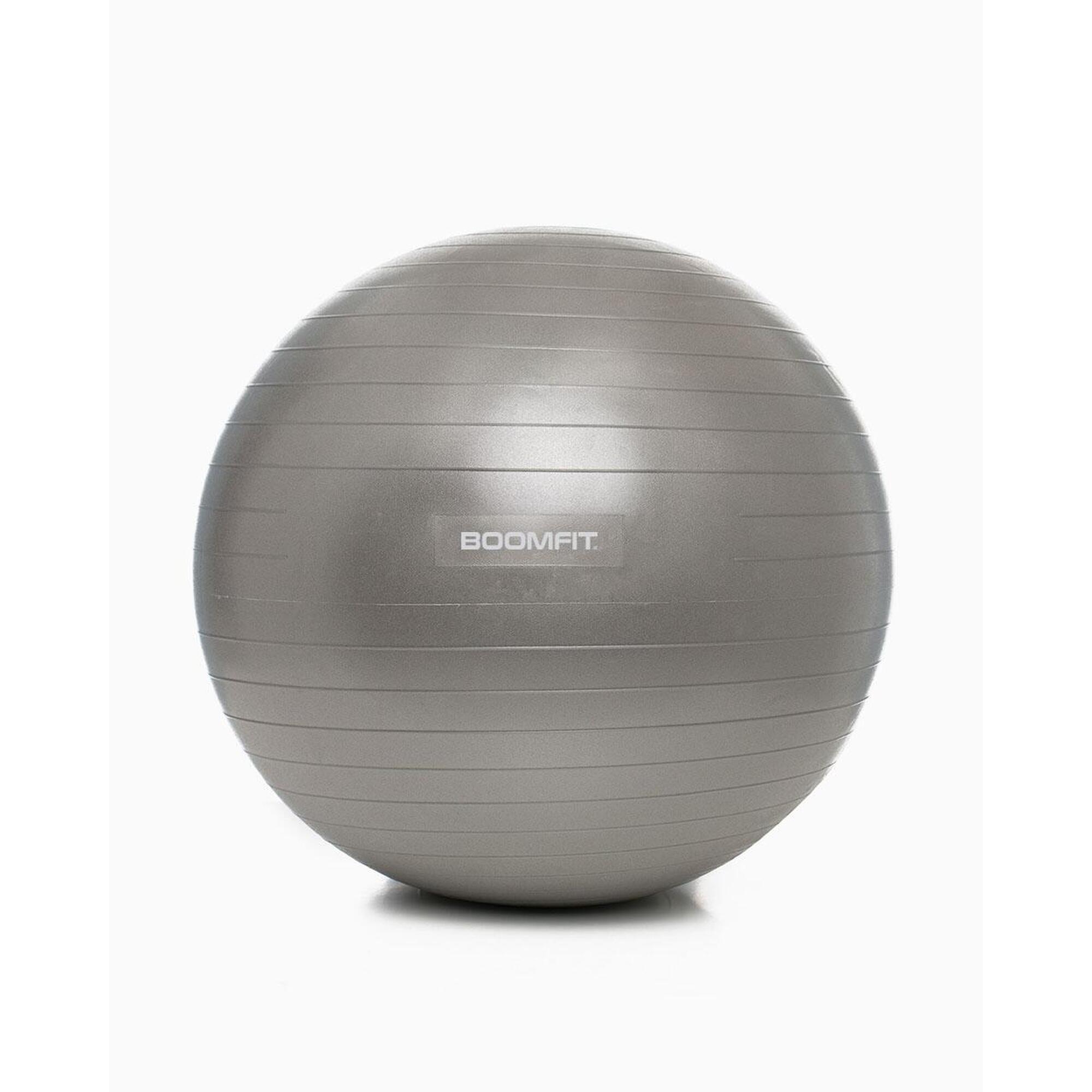 Boomfit - Ballon De Pilates 75cm - Boomfit - Swiss Ball - Gris - Taille Unique - Decathlon