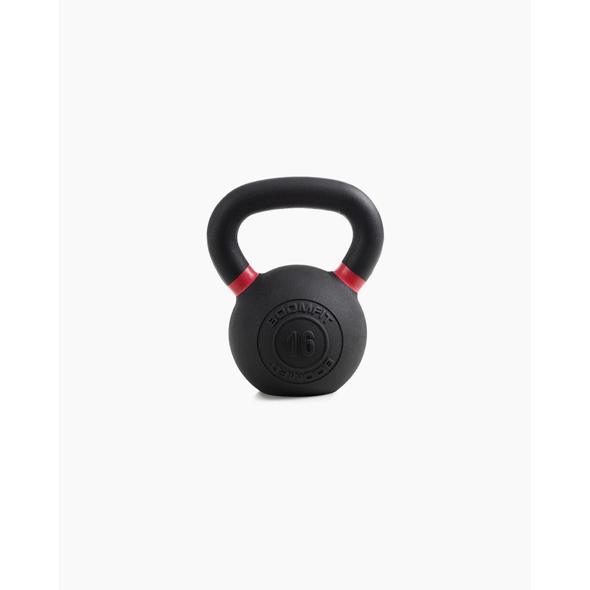 Boomfit - Kettlebell Cast Iron 16kg - Boomfit - Sac Lesté - Orange - Decathlon