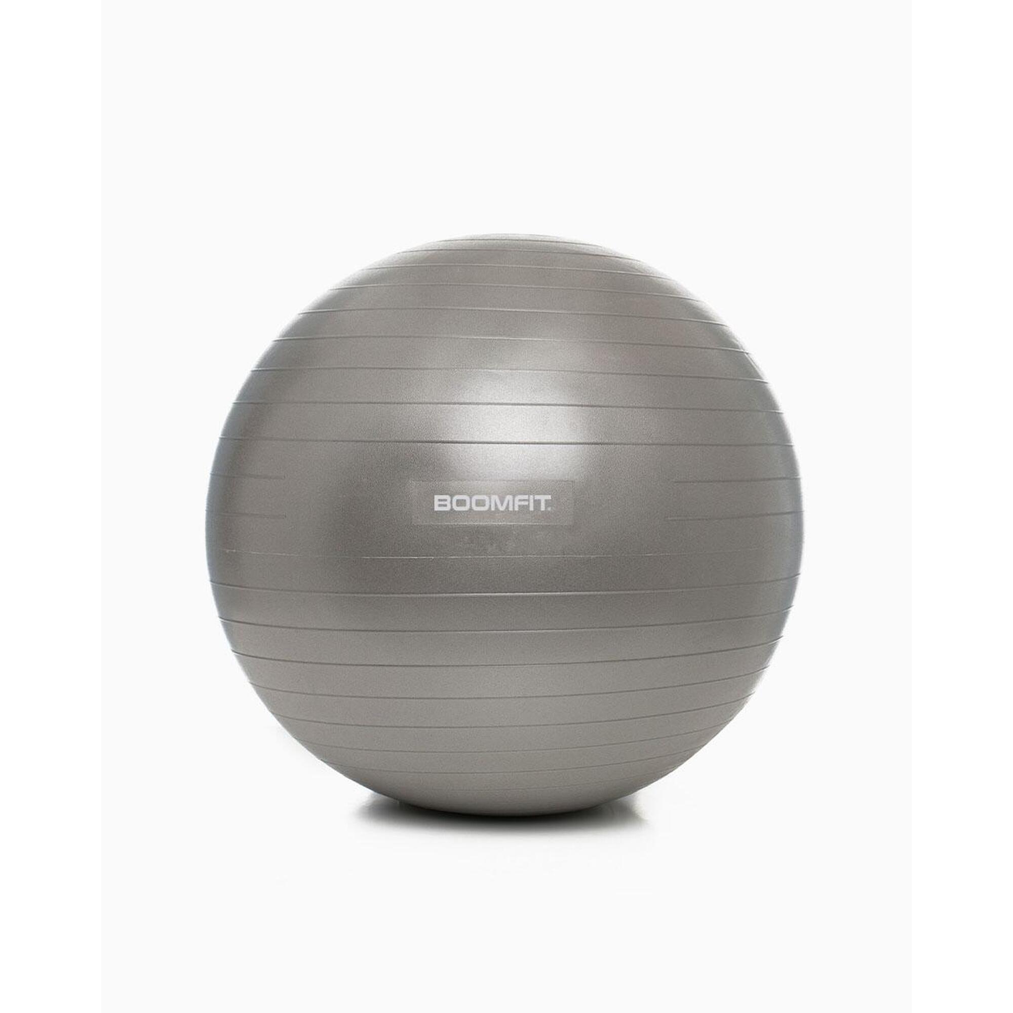 Boomfit - Ballon De Pilates 65cm - Boomfit - Swiss Ball - Gris - Taille Unique - Decathlon
