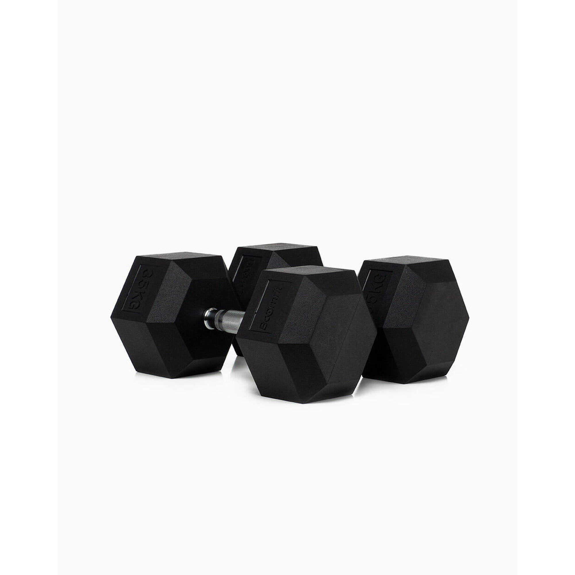 Boomfit - Haltères Hexagonaux 35kg (paire) - Boomfit - Haltère - Noir - Taille Unique - Decathlon