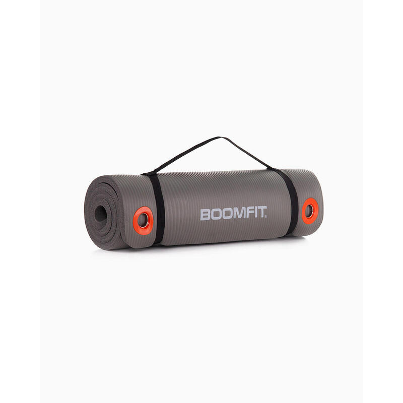 Tapete de Pilates NBR 1,5cm Cinzento - BOOMFIT