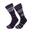 Merino 中性滑雪襪 (兩對裝) - 紫色