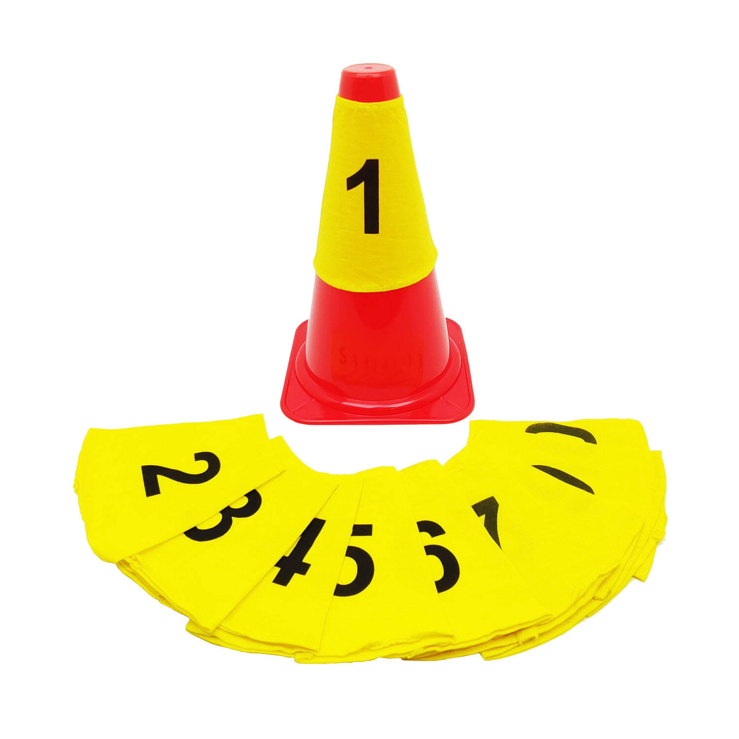 Set 10 Fundas Numeradas Conos AMARILLO 2/4