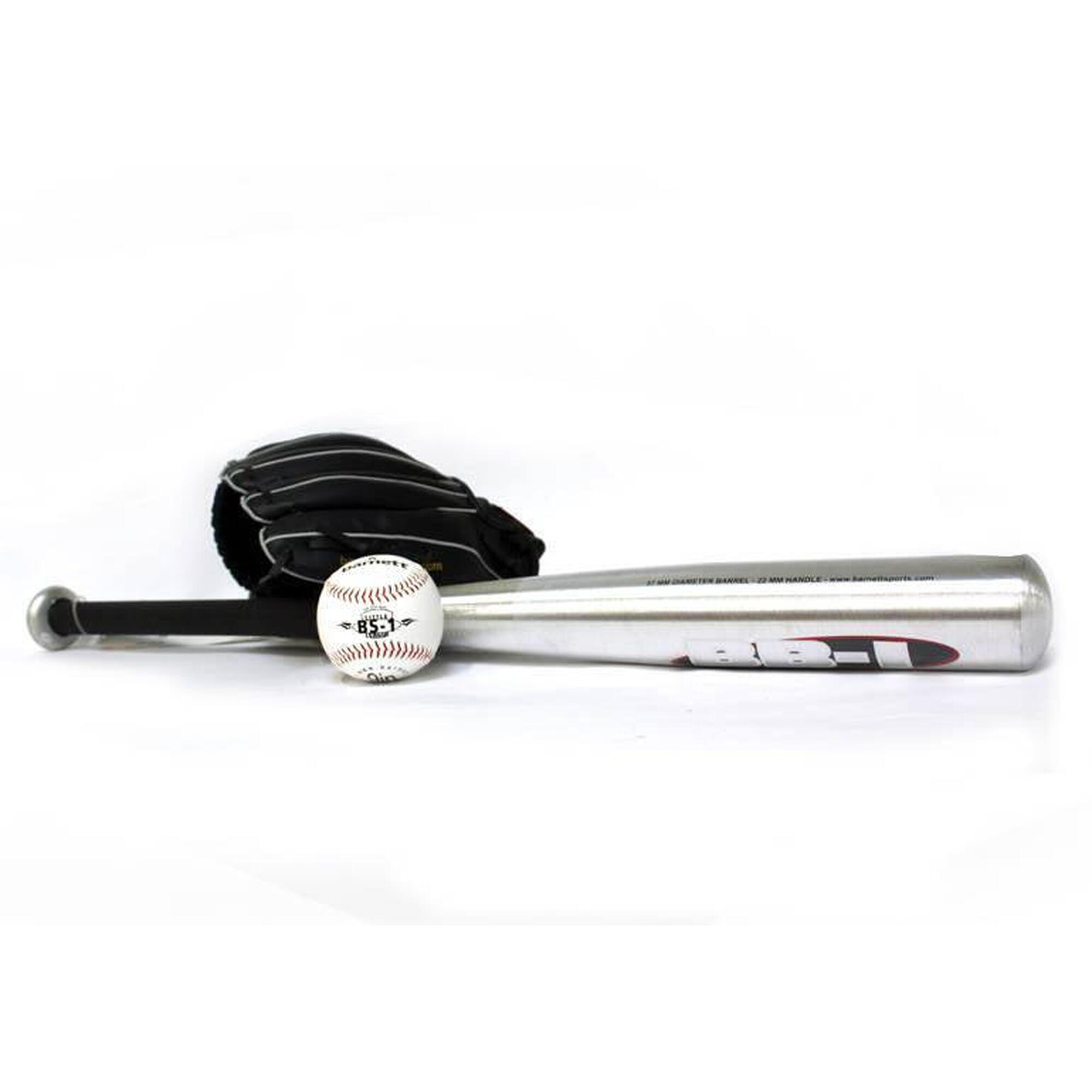 Barnett - Bgba-3 Kit Baseball Initiation Junior Aluminium (bb-1 28, Jl-110, Bs-1) - Gant De Baseball - Gris - 40 M - Decathlon