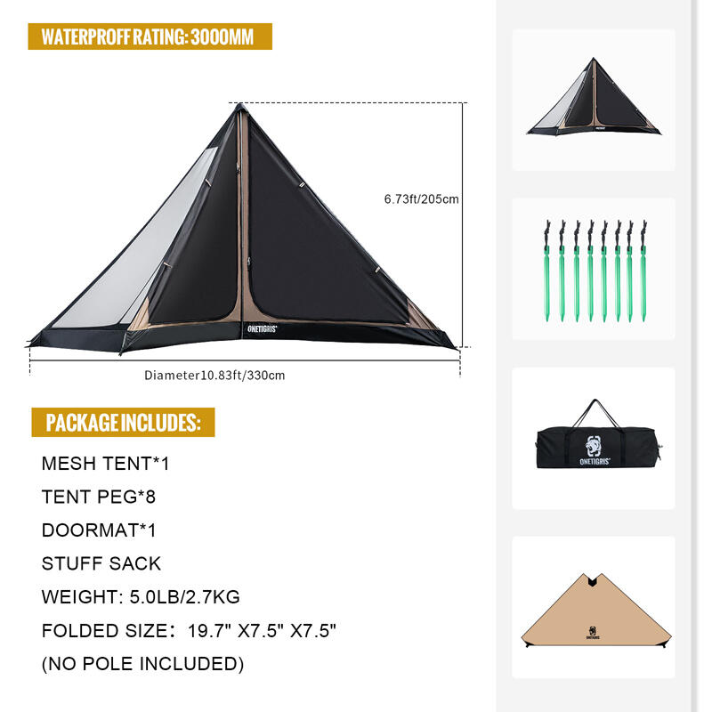 Northgaze Mesh Inner tent  (2person) - BLACK