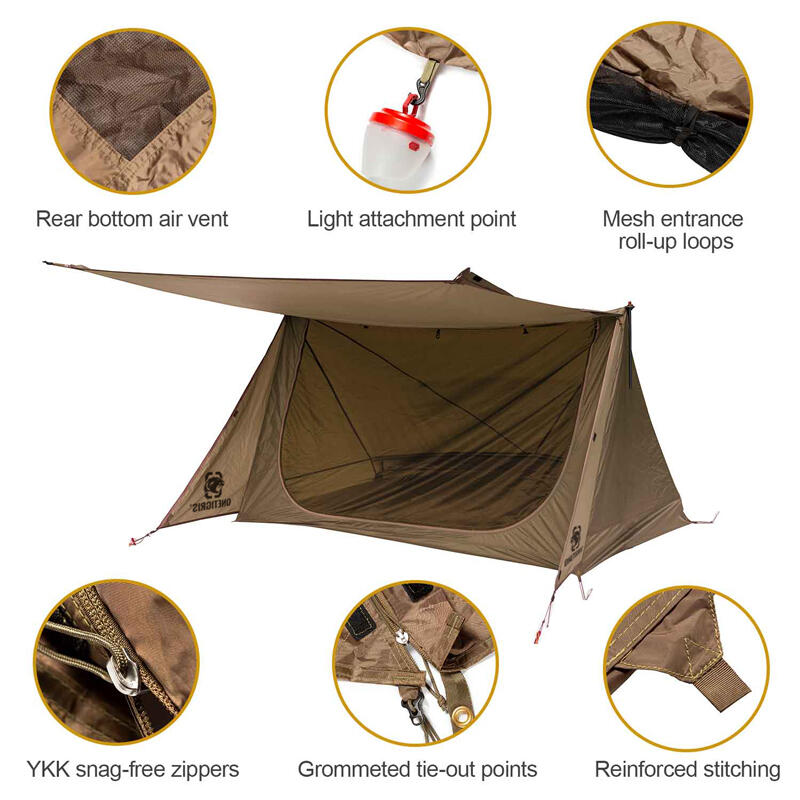 BACKWOODS BUNGALOW Ultralight Super Shelter 2.0 (2 Persons) - BROWN
