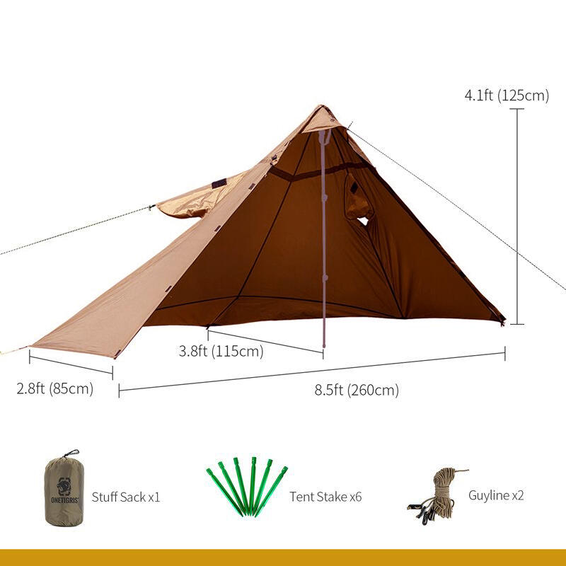 TENTSFORMER Poncho Shelter - BROWN