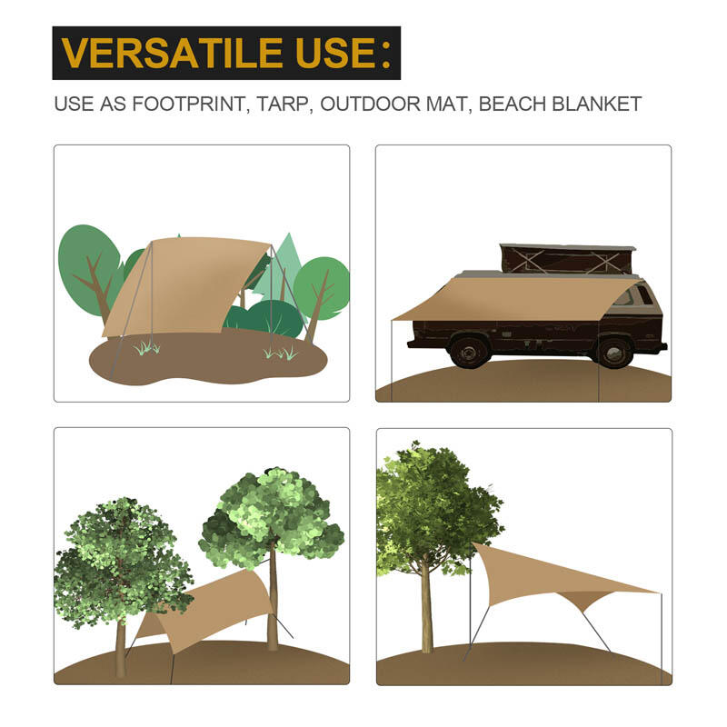 SOLO HOMESTEAD Tent Footprint BROWN Decathlon