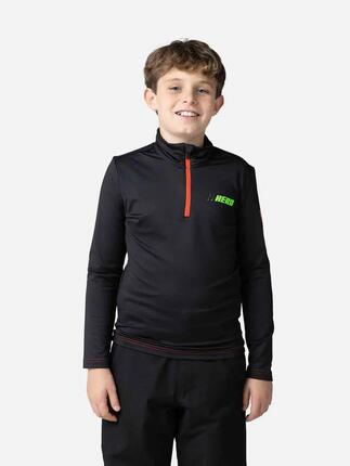 Bluzka narciarska dla dzieci ROSSIGNOL Boy HERO 1/2 Zip Warm Stretch czarna