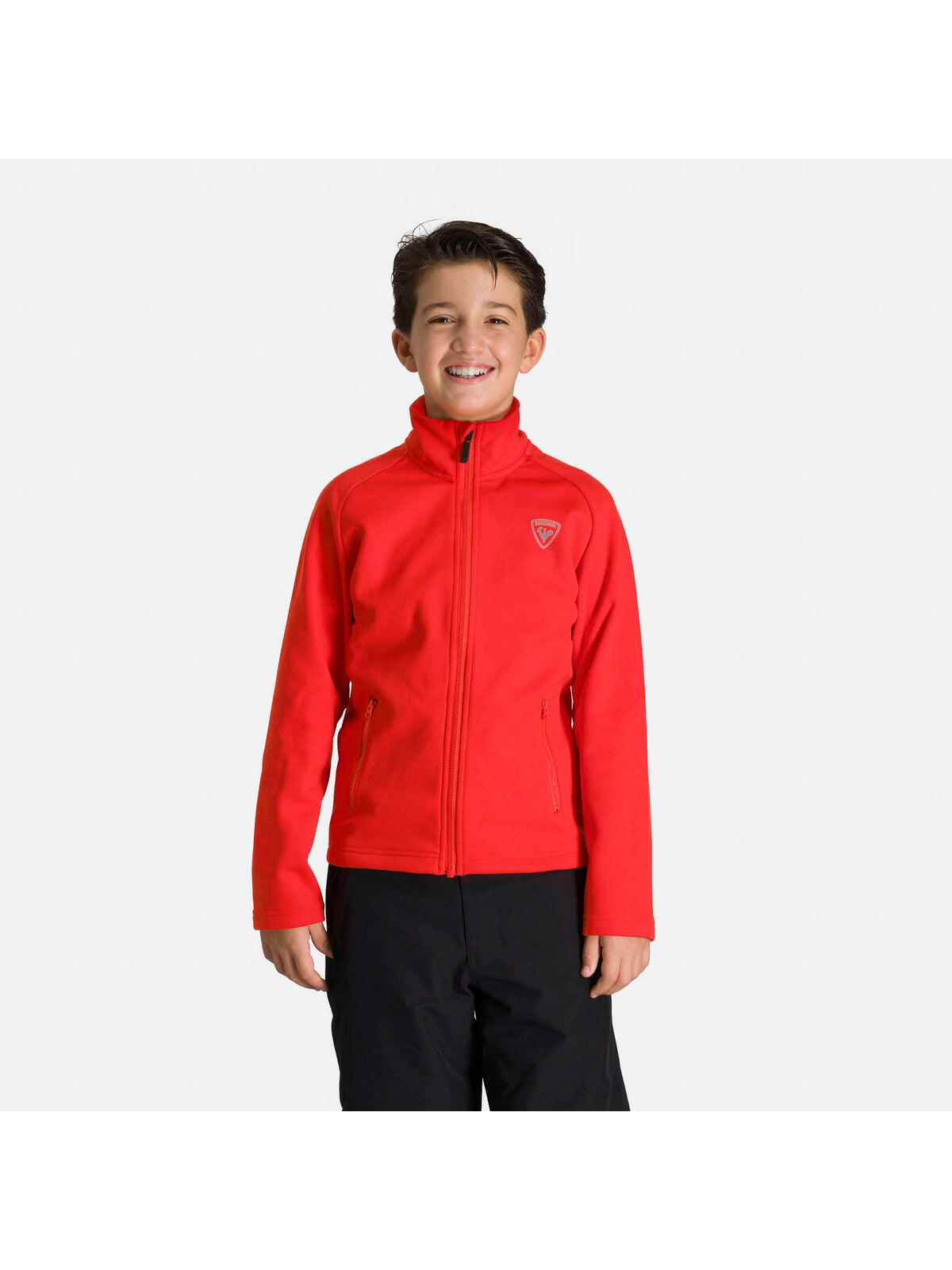 Bluza narciarska dla dzieci Rossignol BOY Fz Clim czerwona 3/4