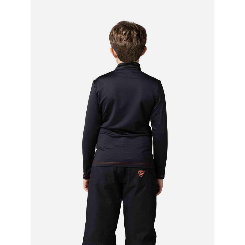 Bluzka narciarska dla dzieci ROSSIGNOL Boy HERO 1/2 Zip Warm Stretch czarna