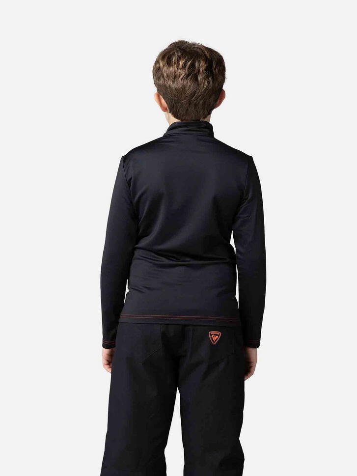 Bluzka narciarska dla dzieci ROSSIGNOL Boy HERO 1/2 Zip Warm Stretch czarna