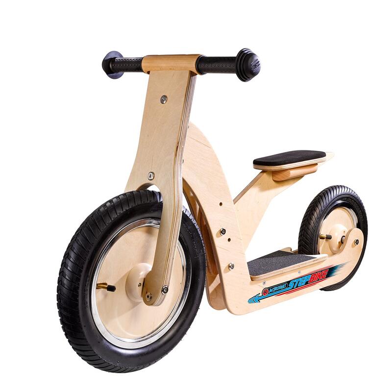 Houten step/loopfiets 2 in 1