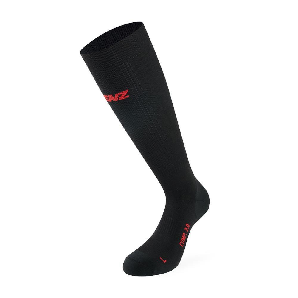 Sosete schi LENZ Compression 2.0 Merino, negru, gamba 32-38 cm