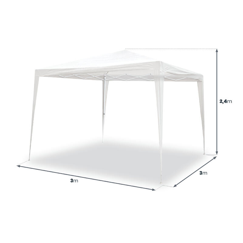 Tenda Dobrável 3x3 de Praia ou Jardim até 8 pessoas para campo ou terraço branco