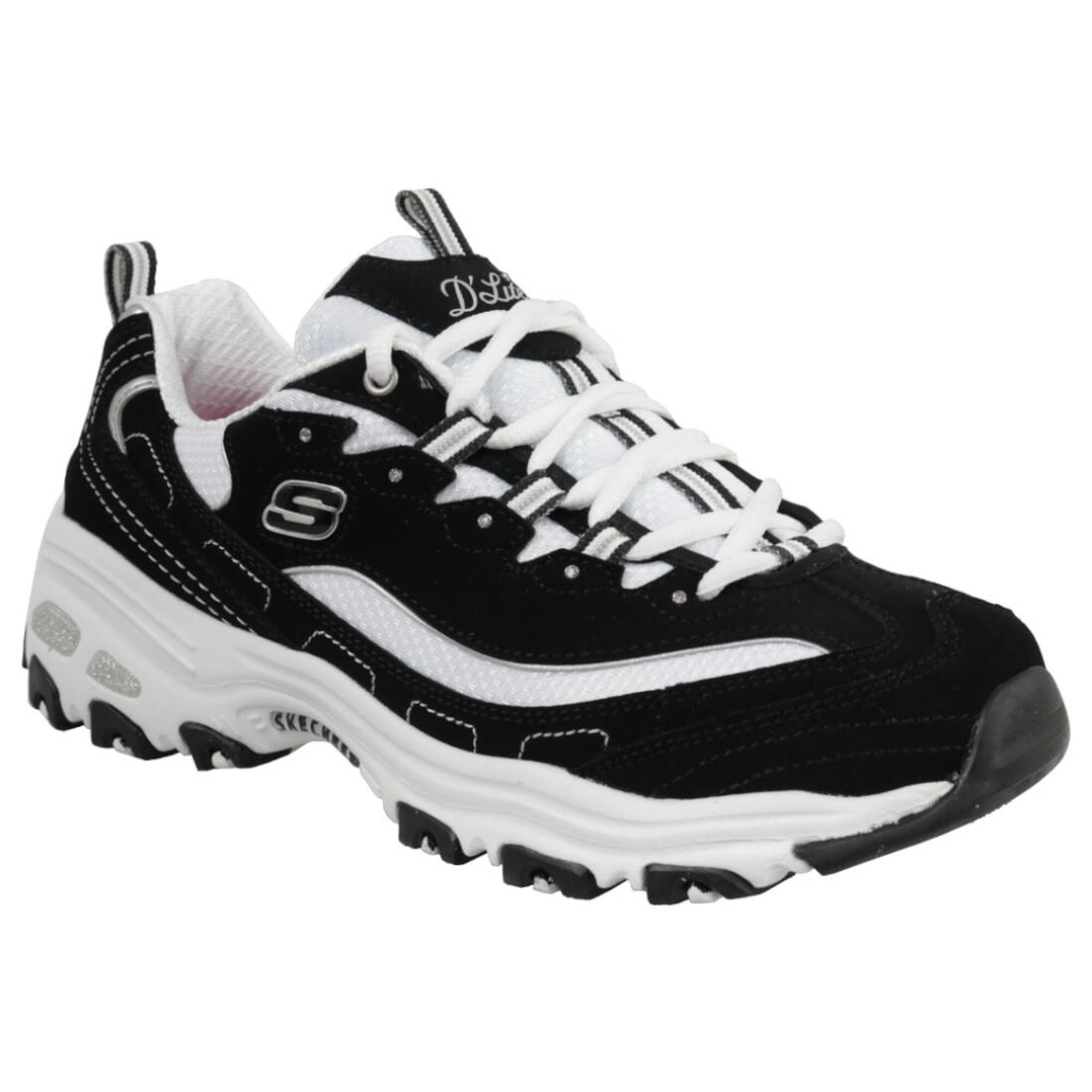 Skechers - Sneakers Pour Femmes D'Lites - Chaussures De Sport - Blanc|noir - 41 - Decathlon
