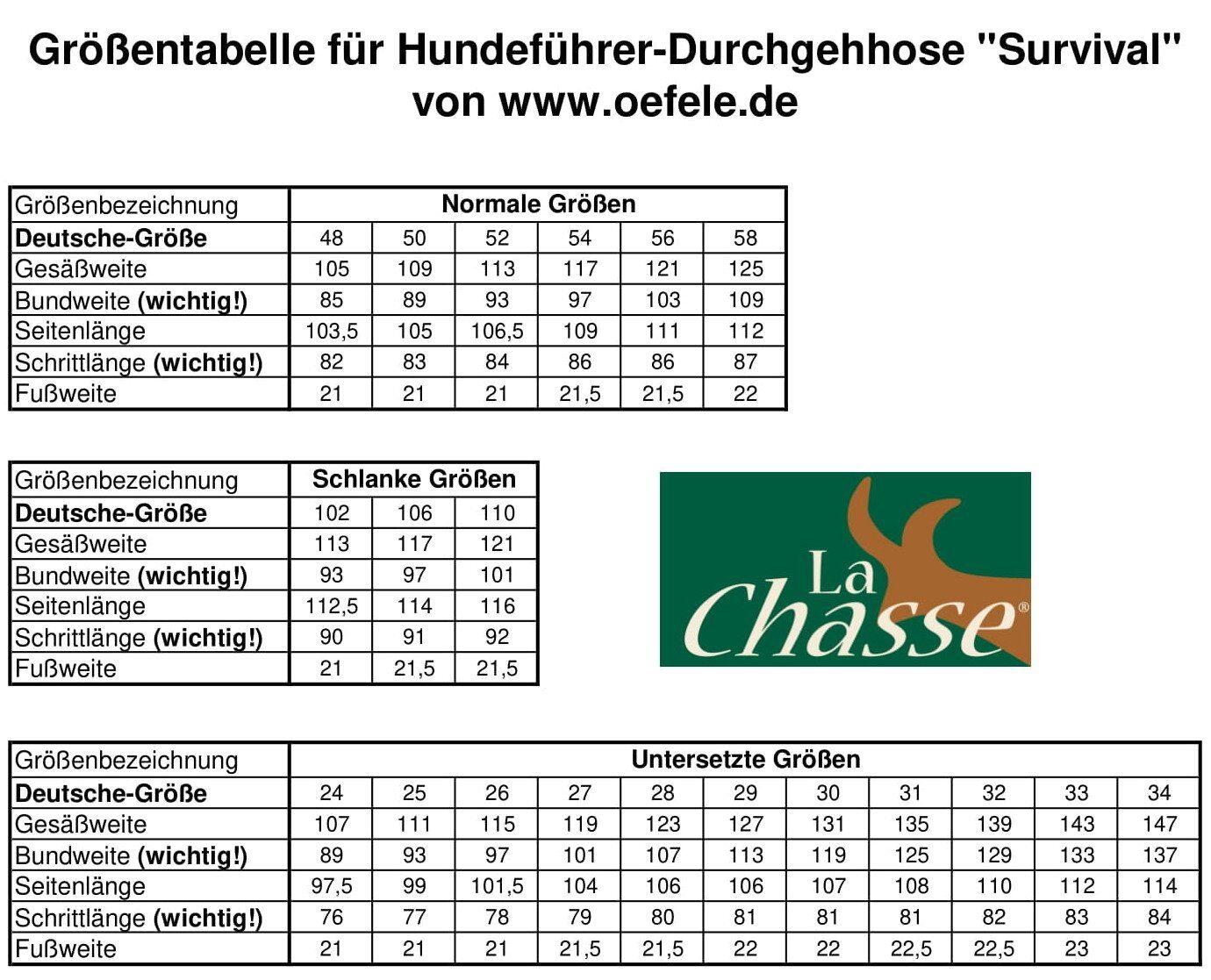 La Chasse® Hundeführer-Durchgehhose "Survival" Jagdhose Herren oliv/grün 4/5