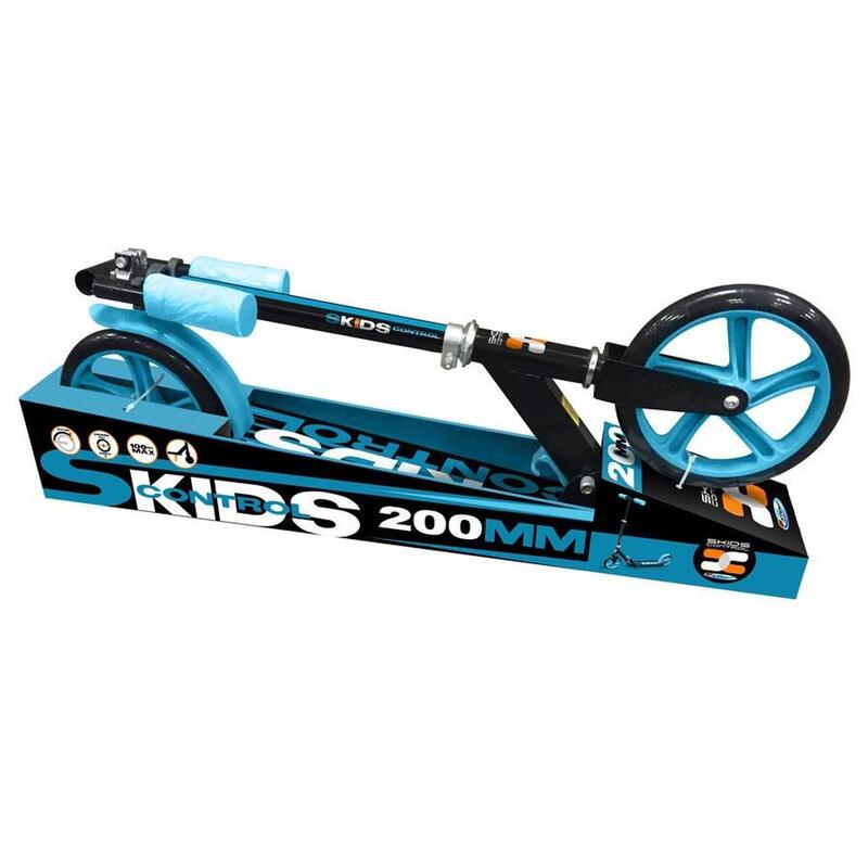 Skids Control 2-wiel Kinderstep Opvouwbaar Voetrem Zwart/Blauw