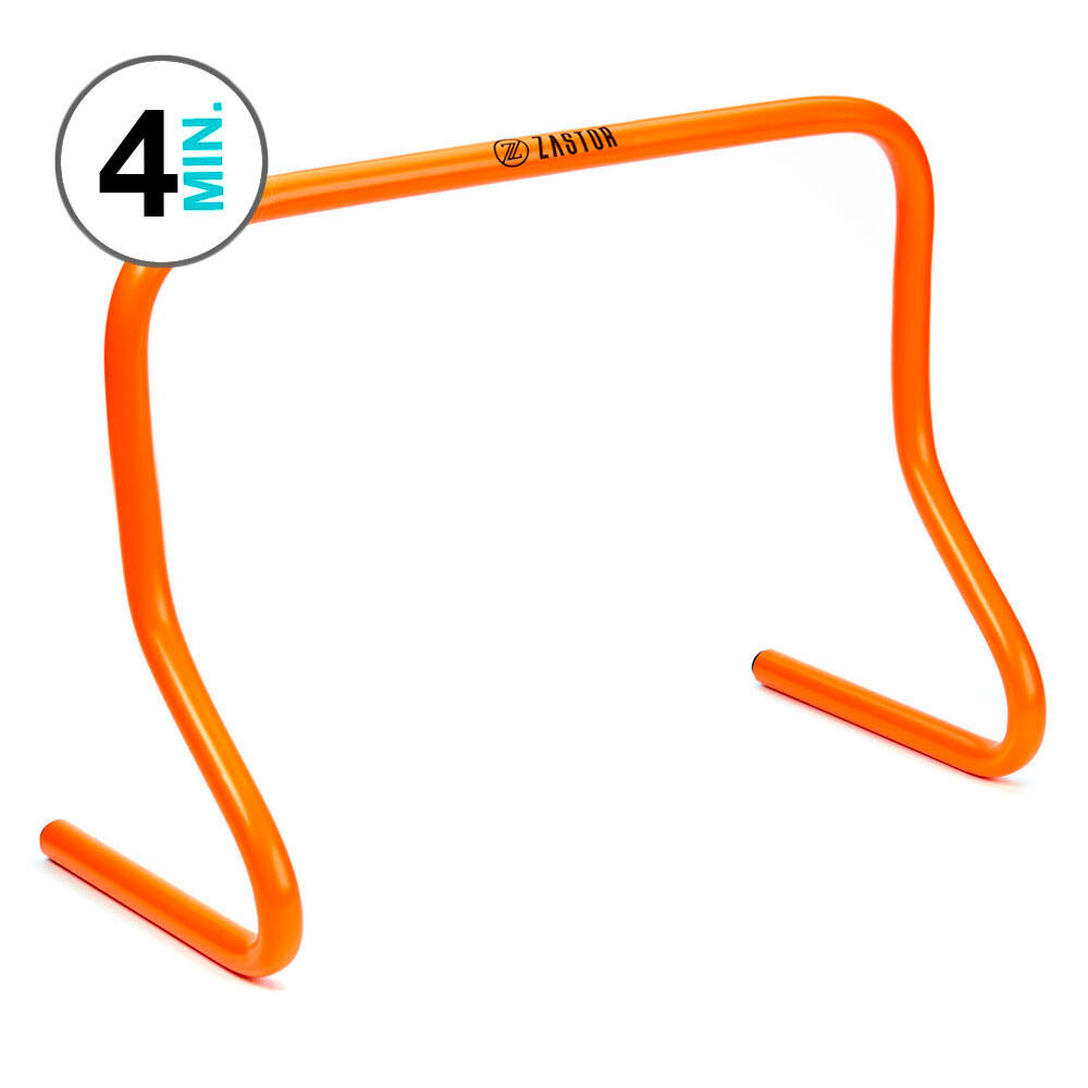 Set 4 Vallas Entrenamiento Antilesión Zastor SAFE 45cm NARANJA 3/3