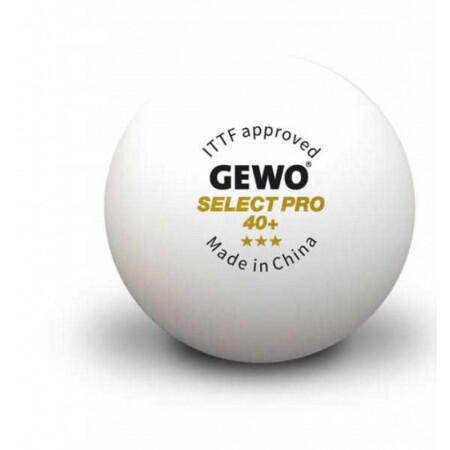 Balles de tennis de table Select Pro 40+ 3* - Boite de 3 balles  - Blanches