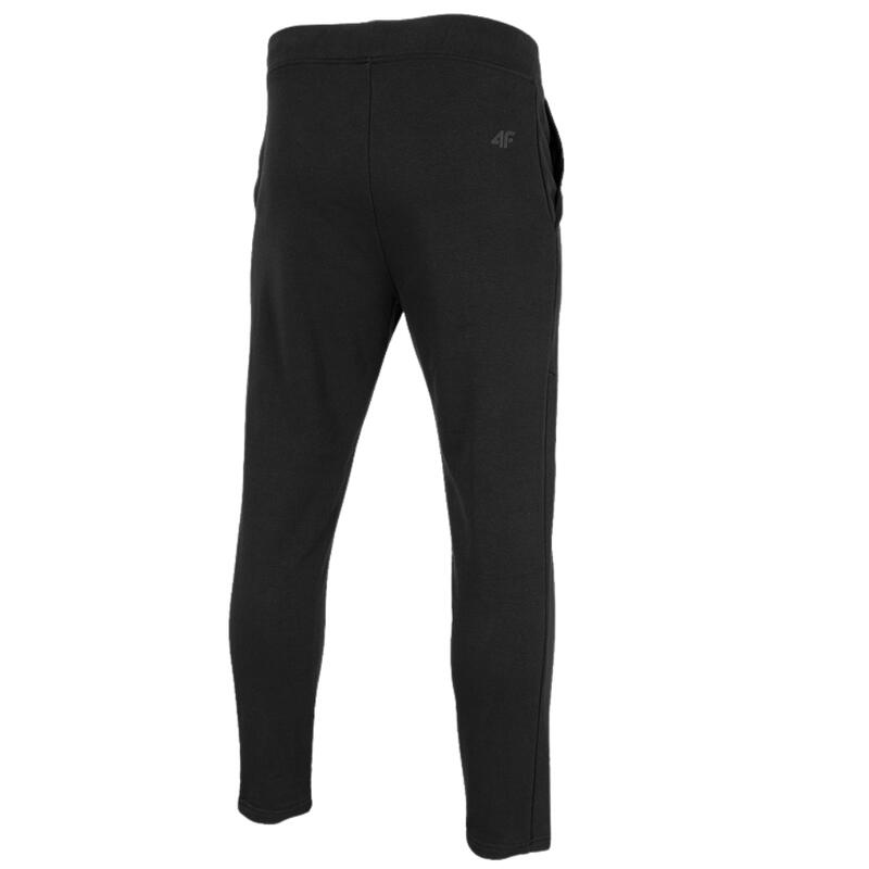 Pantalón de gimnasia de algodón predominante para hombre 4F. Negro