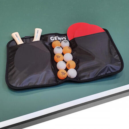Gewo tafeltennis Set Fun-time - 4 bats + 10 ping pong ballen + hoes